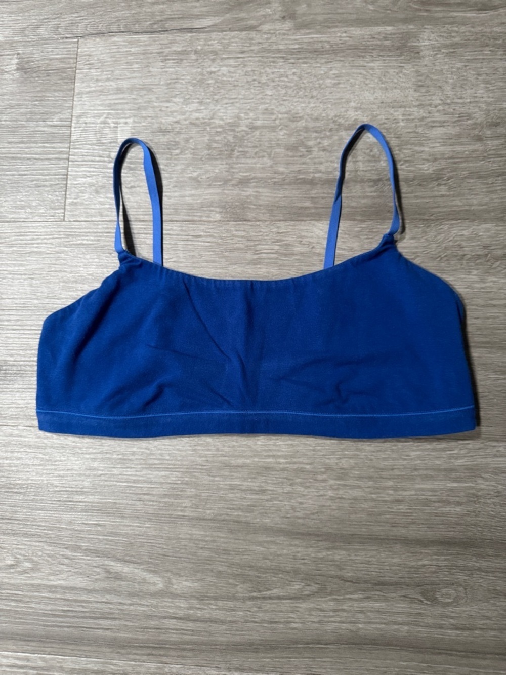 SKIMS Cotton Jersey Scoop Bralette Cobalt